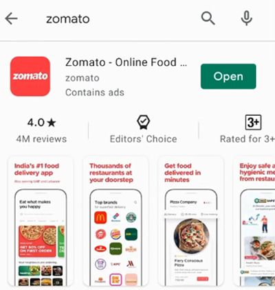 How To Order Food From Zomato App in Marathi Step 1