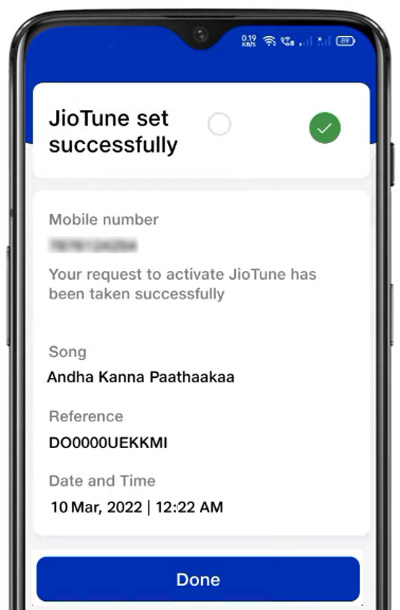 How to set Jio Caller Tune Step 6