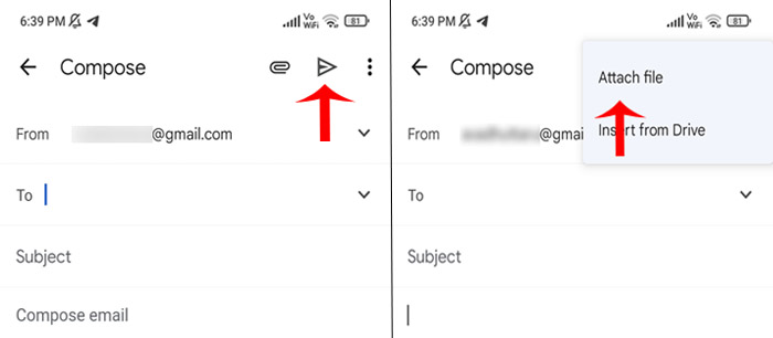 How to attach file Gmail in Marathi