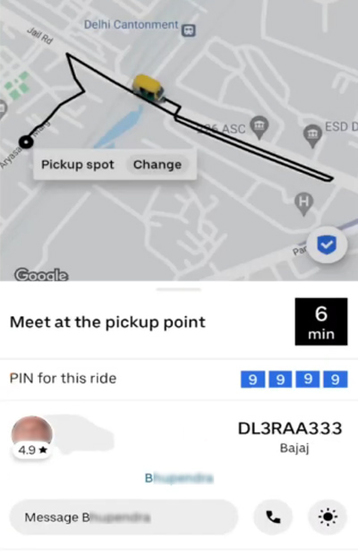 How to book Uber Cab Step 15