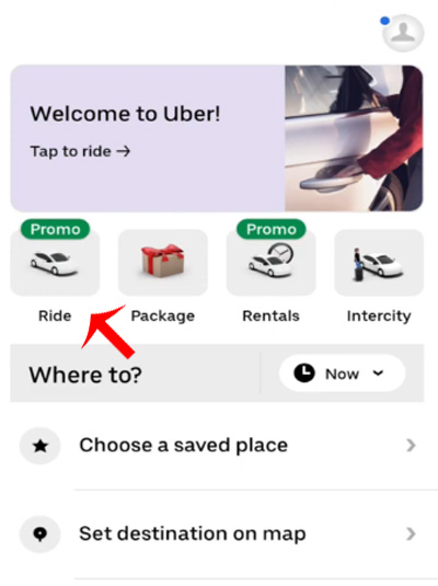 How to book Uber Cab Step 8