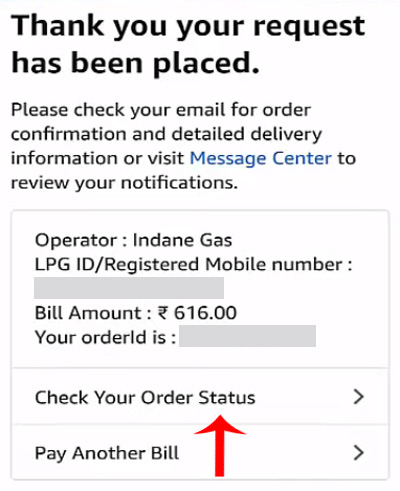 How to Book Gas Cylinder through Amazon Pay Step 10