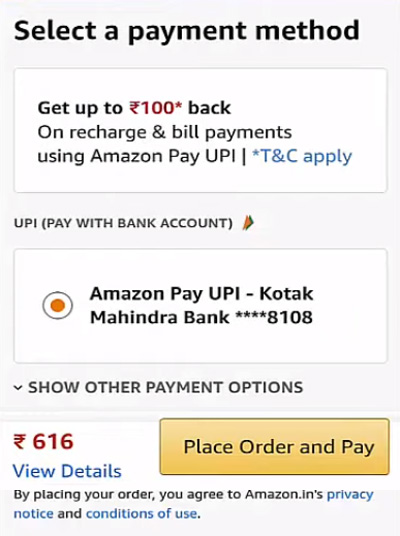 How to Book Gas Cylinder through Amazon Pay Step 7