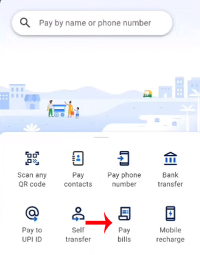 How to Pay Credit Card Bill through Google Pay Step 1