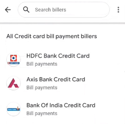 How to Pay Credit Card Bill through Google Pay Step 3