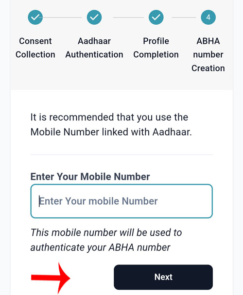 How to Create ABHA Health ID Card Step 5