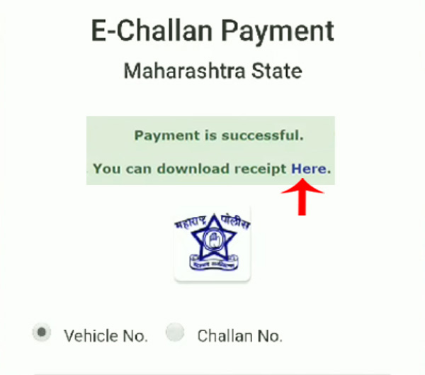 Maharashtra Police Challan Payment Online Step 7