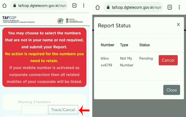 Check How Many Sim Registered On My Aadhar Card Step 5