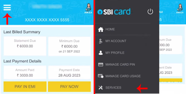 SBI Credit Card Band Kase Karayche App Madhun Step 1